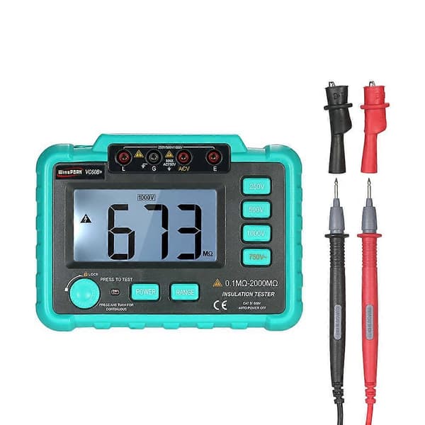 VC60B+ LCD Digital Isolationsmodstandstester Megohm Meter Megohmmeter DC250V/500V/1000V AC750V