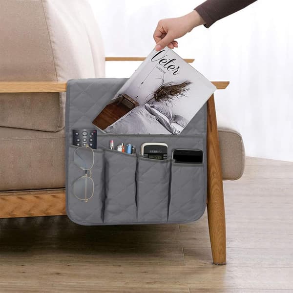[KK]Sofa Caddy, Remote Control Holder, Remote Control Storage, Sofa Armrest Organizer, Remote Control Holder for Sofa, 5 Pockets Sofa Hanger