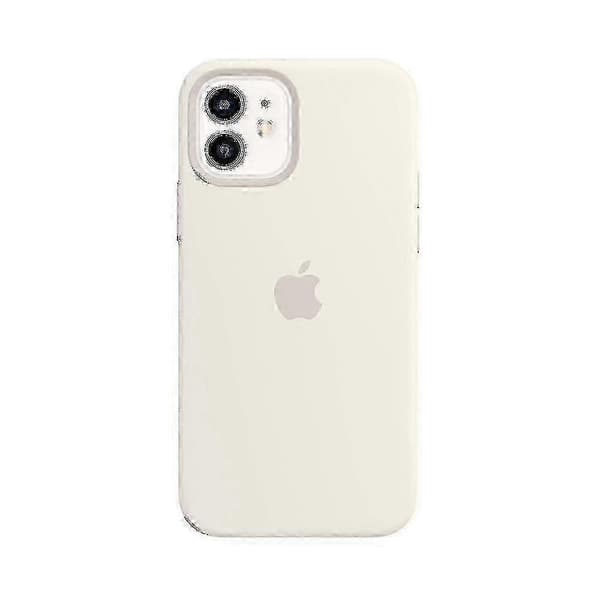 2025 Iphone 12, 12 Pro Silikon Vit Magsafe Skyddsfodral