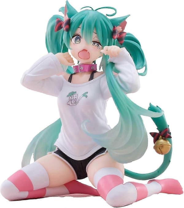 -Søt Hatsune Miku skrivebordsfigur