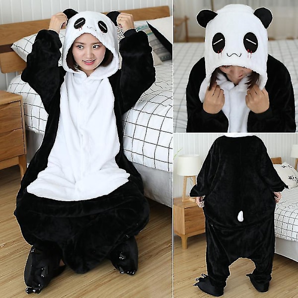 Totoro Onesies Voksen Panda Unicorn Tegneserie Onesie Kvinders Flanel Pyjamas Dyr Cosplay Enkelt Stykke Søvn