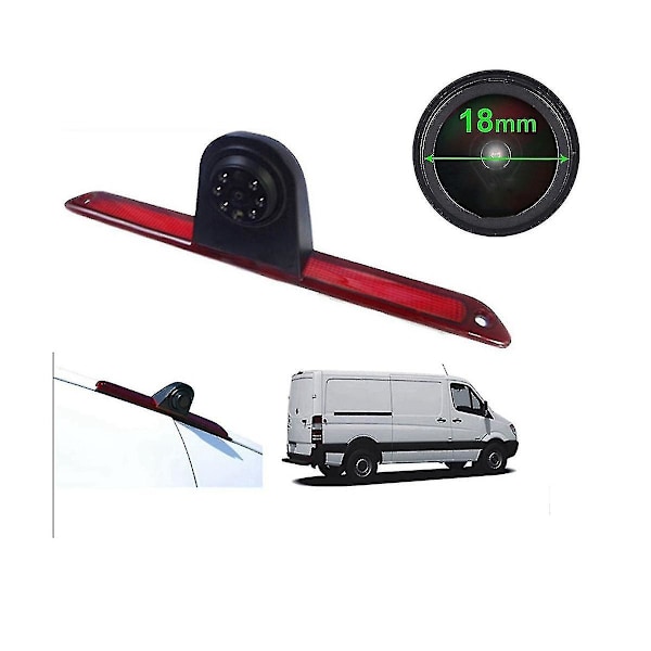 Backkamera med 3:e bromsljus HD nattseende för Sprinter W906 2007-2019