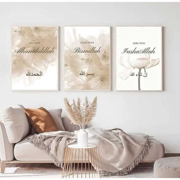 Målning - 40x60 cm - Väggdekoration - Samtida Design - Text