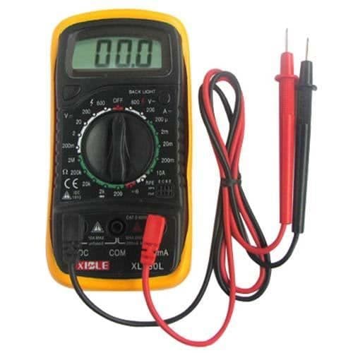 TRIXES Digitalt Multimeter - AC/DC Voltmeter/Amperemeter/Ohmmeter - 19 Områder