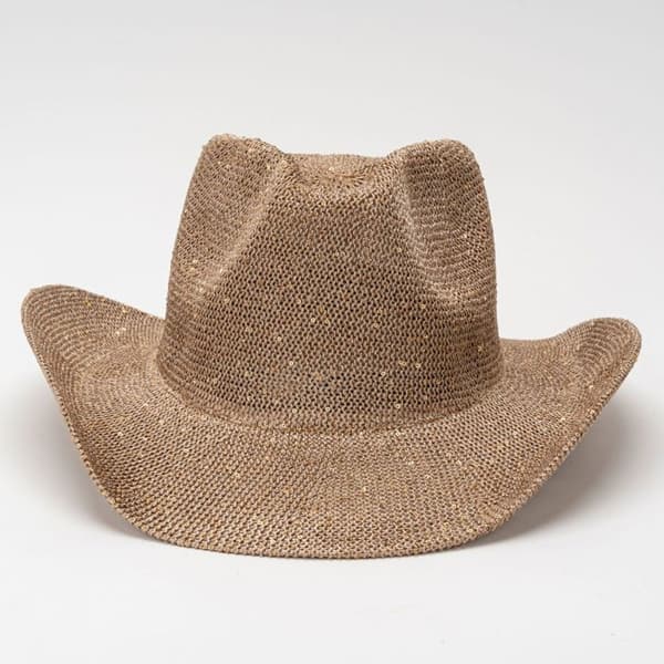 XJYDNCG Cowboyhatt for kvinner og menn med paljetter, retrostil - rosa