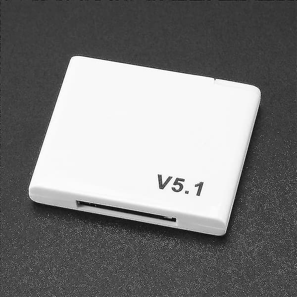 30-pin Bluetooth 5.1 lydmottaker A2dp musikk trådløs adapter hvit