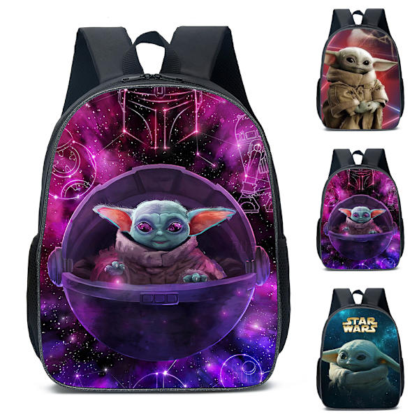 Yoda Vauva Reppu Lasten Juniorikoululaukku Matkaopiskelijan Olkahihnalaukku B