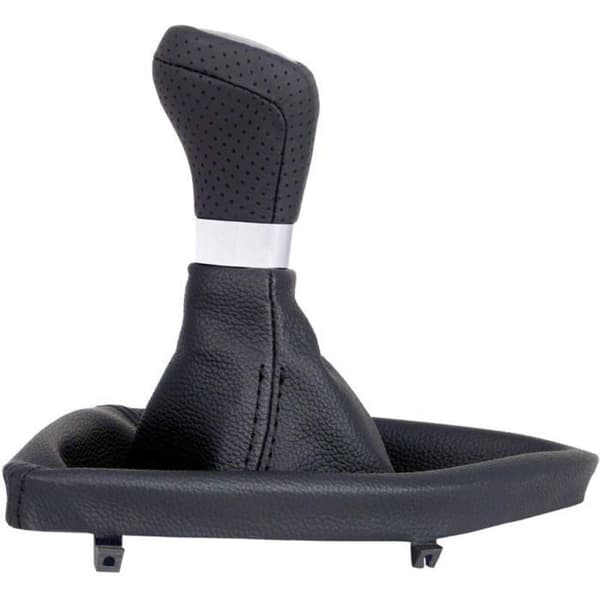 Læder gearknop - OKZ - Perforeret sort - 6 gear - Kompatibel med BMW 1-serie E81 E82 E87 E88