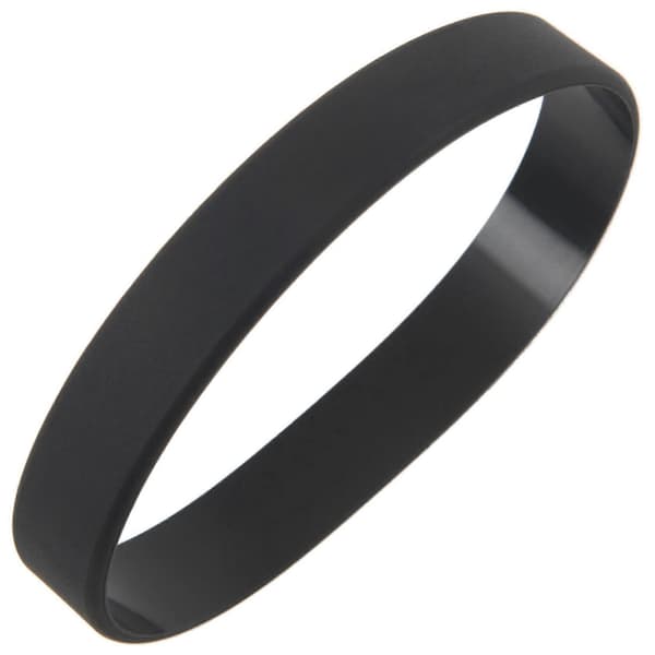 6X Mode Silikone Gummi Elastisk Armbånd Håndledsrem Manchet Armbånd Sort Black(20cm)