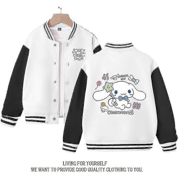 Kevät/syksy Sanrio Lasten Takki Cinnamoroll Takit Söpö Anime Sarjakuva Kawaii Löysät Urheilu Baseball Vaatteet Syntymäpäivälahja Apricot color 100
