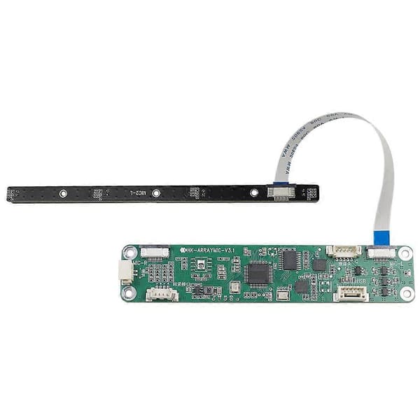 4-Array Retningsbestemt Mikrofonarray USB Lineær 60-graders Lydopptak Støyreduksjon med Forsterker 3,5 mm