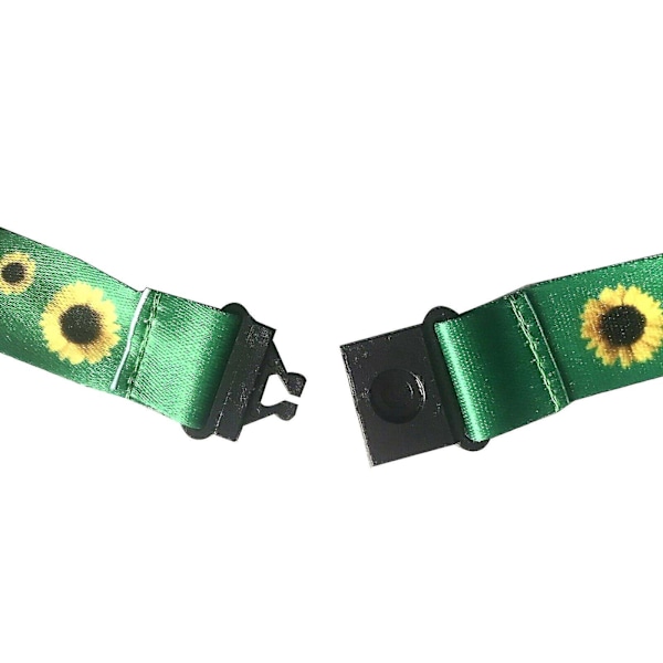 Halsband Solros Lanyard med Säkerhetsbrytare + Plast ID-Korthållare 1Pc