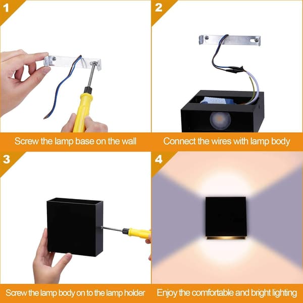 [KK]2-piece LED creative wall lamp LED decorative wall lamp Multifunctional creative wall lamp Simple wall lamp combination wall lamp