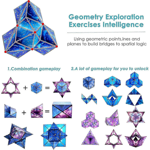 Magisk Kub, Magisk Pusselkub, Transformerande Kuber, Magisk Stjärnkub, 3D-Pussel Magiska Kuber, Speed Cube, Infinity Cube, Pussel Magisk Kub, För Barn Vuxna