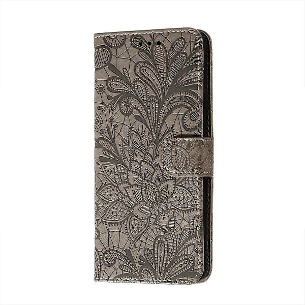 For Nokia 8.3 5G Blondeblomstermønster Horisontal Flip Lærveske med Holder & Kortspor & Lommebok & Fotoramme Grey