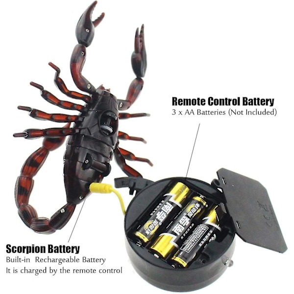 Realistisk RC Skorpion Fjärrkontroll Djurbil Elektronisk Läskig Prank Leksak Brown