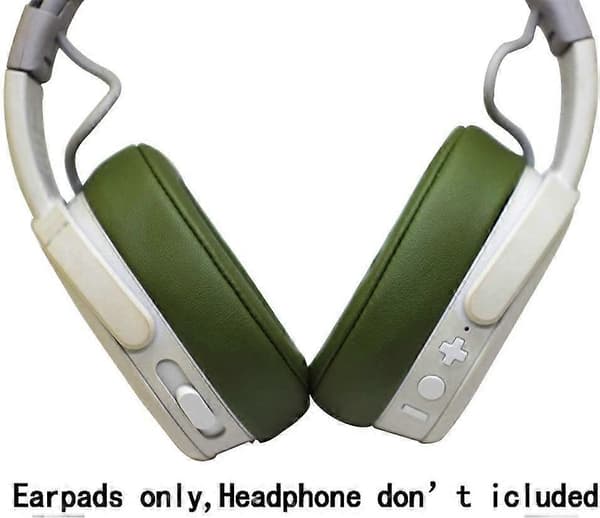 Øreputer til Skullcandy Crusher Bluetooth trådløse over-ear hodetelefoner erstatningsøreputer ørepropper øreputer reparasjonsdeler oliven/mose/grønn