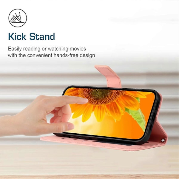 Sony Xperia 10 VI Nahkakotelo Rannekkeella Auringonkukka Puhelinkuori Multicolor Style D