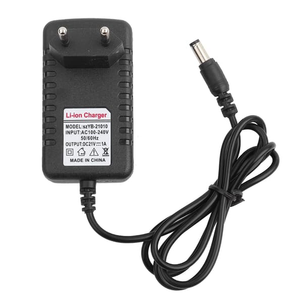 [KK]Thick Copper Core Li-ion Charger Adapter 21V/1A Adaptive Lithium Battery Charger EU Plug