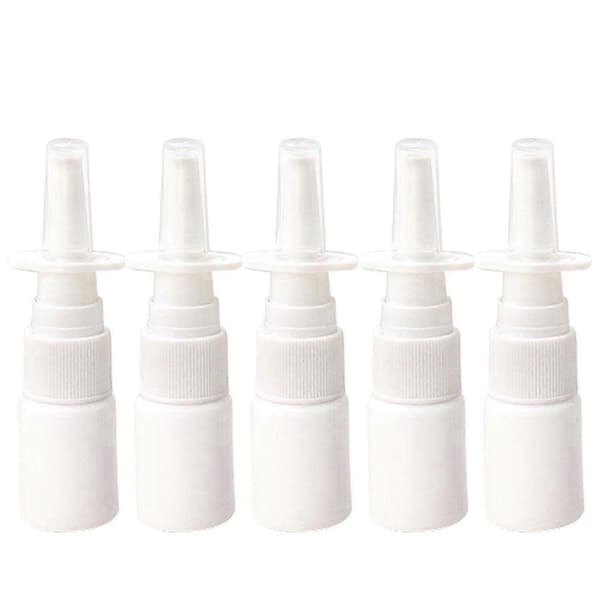 200 stk. 10 ml sprayflaske påfyllbar plast tåke nesespray White