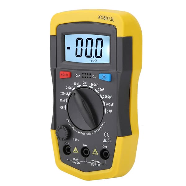 LCD digital kapasitansmåler kondensatortester mF uF kretsmåler