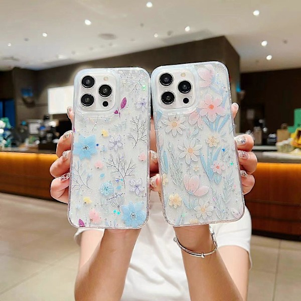 Raikas pienikukkainen epoksi TPU -puhelinkotelo For iPhone 11 Pro Max