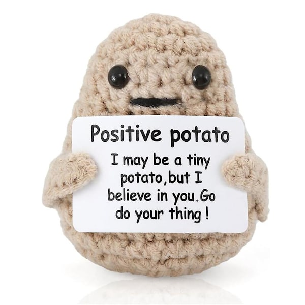 3\" Mini Morsom Positiv Liv Potet, Oppmuntrende Interessant Strikket 1Stk 1Pc Positive Potato