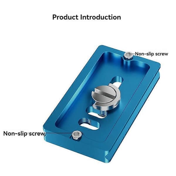 PU-70D Universal Tripod Plade Quick Release Plade Kamera Quick Clamp PU Plade til Dslr Kamera Arca Kuglehoved Tripod Blue