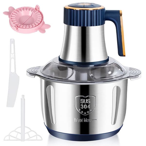 Elektrisk köttkvarn - JOULLI - 5L - 500W - 6 blad - Mörkblå