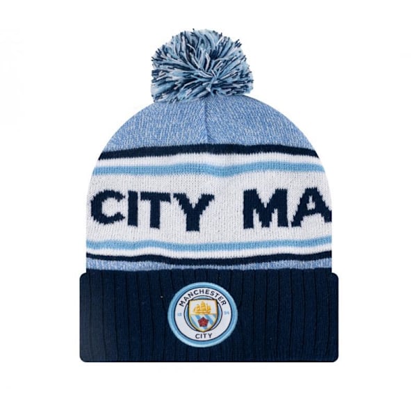 Neulottu jalkapallojoukkueen hattu, kylmää suojaava ja lämmin villahattu syksyyn ja talveen sininen blue Manchester City
