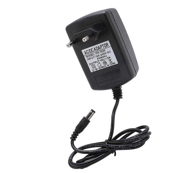 10V 2A strømadapter for LED-skilt, sikkerhetskameraer, spillkonsoller, EU-plugg, 5,5x2,5 mm