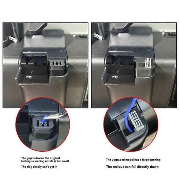 4 sæt silikonebørstedyser viskermonterede skrubbere printhovedrenser printerhovedaftørring til Bambu Lab P2S 3D-printer
