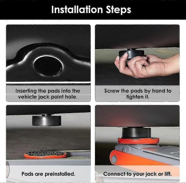 4 pakker til Tesla Model 3/S/X/Y, Jack Point Pad Robust Adapter Med Opbevaringskasse Tilbehør