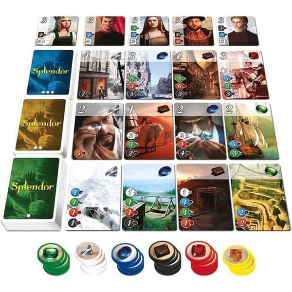 Splendor-lautapeli - ASMODEE - Pelaa heti - Ikäsuositus 10+ - 2-4 pelaajaa - 30 min