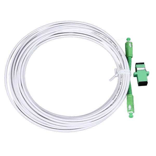 Optisk modem forlængerkabelsæt, pansret single mode SC patch-kabel med flangekonnektor til FTTH FTTB FTTP SC APC 10m / 32,8ft