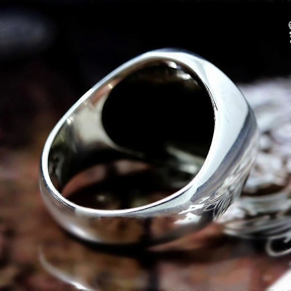 Hemlig Salomos Sigill Ring Kung Salomos Sigill Rostfritt Stål Ringar Magisk Amulett Smycken 10
