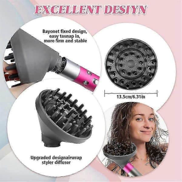 Diffuserdyse krølltang som konverterer for Dyson Airwrap HS05 HS03 HS01 Styler hårføner diffuser SZRH A-B