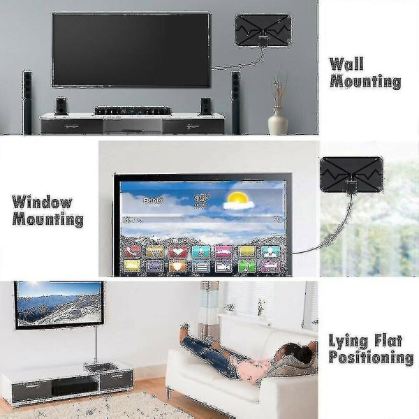 3600 Miles TV-antenn Uppgraderad Nyaste HDTV Indoor Digital Amplified 4k 1080p