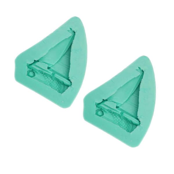 2 stk silikonkakeform fiskebåtform for baking i grønn