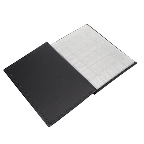 250-Lommers Myntsamleralbum, Transparent PVC, Tyk, Vandafvisende, Sort 0.8