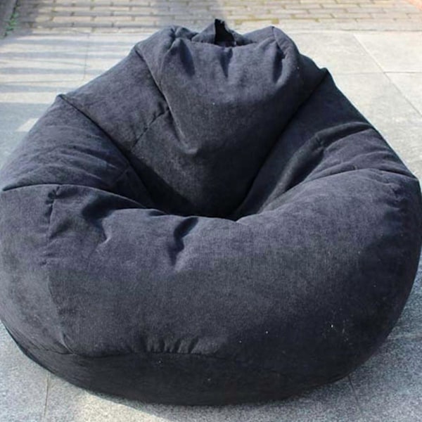 Helt Ny Extra Stor Sittsäck Fåtölj Sofföverdrag Inomhus Lazy Lounger För Vuxna Barn Toppsäljare! Dark grey A