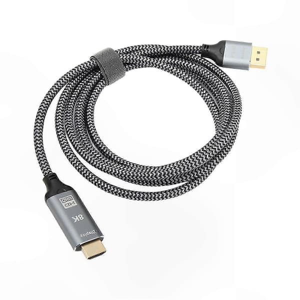 8K HDMI 2.1 til DisplayPort 1.4 Adapter - Han til Hun Stik Kabel