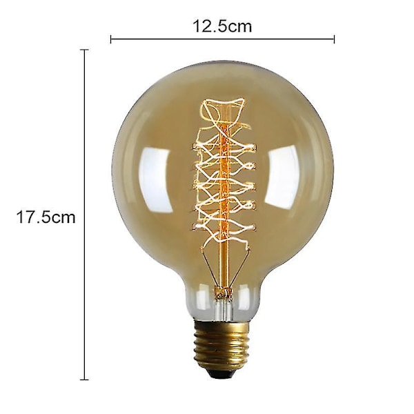 Edison Lyspære E27 40w 220v Retro Vintage Edison Lyspære Lyspærer Vintage Edison Lampe Retro Lys 4 stk 4PCS G125 S