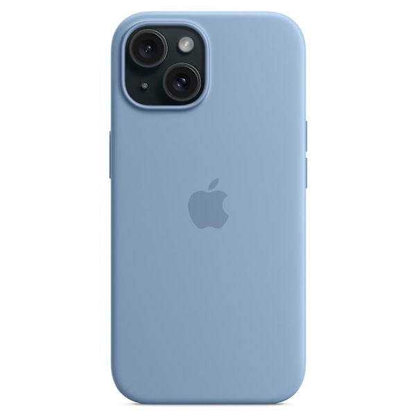 iPhone 15 Deksel Kompatibelt med MagSafe Ripebestandig Silikondeksel Lyseblå Lyseblå Light blue iPhone 15