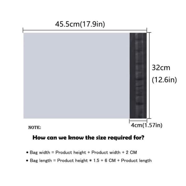 Plastförsändelsekuvert, 100-pack, påsar 32 x 45 cm, förpackningspåsar i polystyrenplast