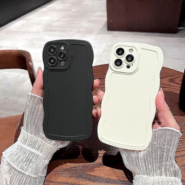 [KK] Sweet Candy Curly Wavy Phone Case For Compatible with iPhone 14 13 12 Pro Max Plus S... Rose Rose For iPhone13 Pro