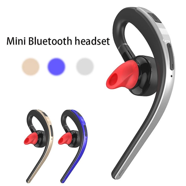 S30 Handsfree Bluetooth-kompatibla 4.1 Ear Hook Stereo trådlösa hörlurar för röststyrning Silver