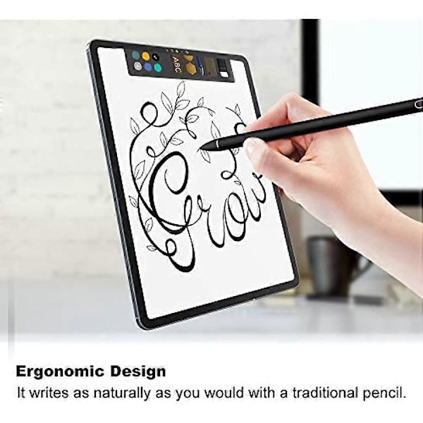 Stylus Pen til Apple iPad 9/8/7/6/5 Gen Air 4/3/2 Mini 6/5/4 Pro 12.9/11/10.5/9.7 Tommer Alternativ 1. 2. Generations Blyanter Black