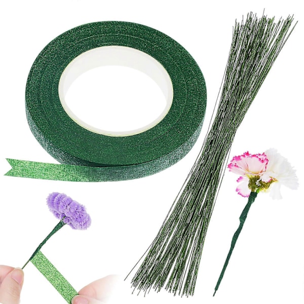 150 stk. blomsterstilke, kompatible med håndværk, falske blomsterstilke, blomsterhandler-tråd, blomsterbuket-tilbehør 36.00X0.20X0.20CM