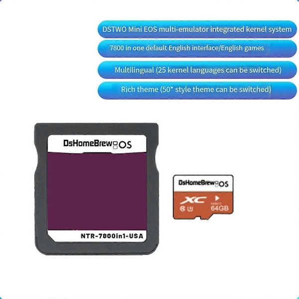 7800 in 1 -koostepeli Pixel Theme NDSL -pelikortille, videopelien simulointi dark gray